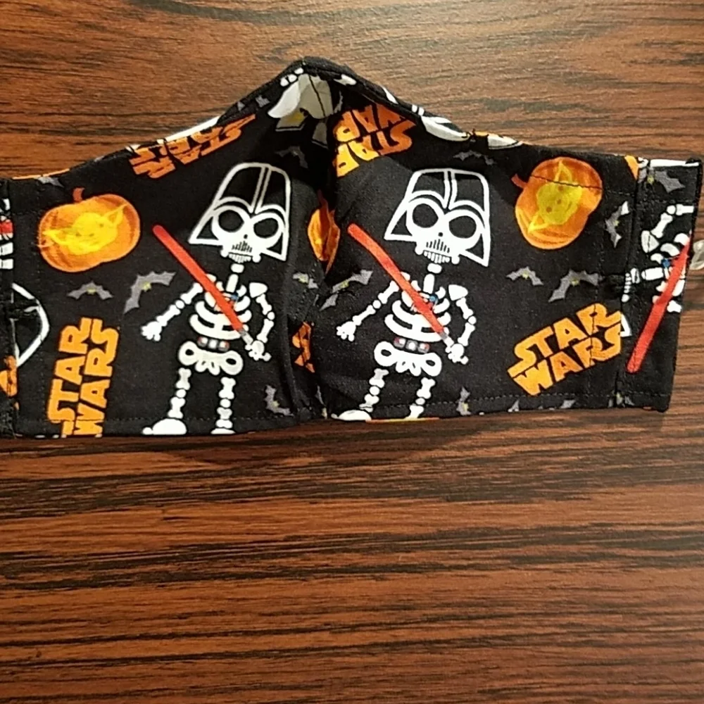 Hand Crafted Face Mask Star Wars Kids Black/Orange